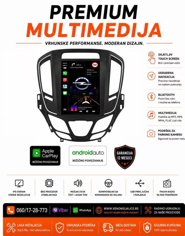OPEL INSIGNIJA NOVI TIP MULTIMEDIJA ANDROID,CAR PLAY NAVIGACIJA TOUCH SCREEN 10 INCA TESLA STYLE