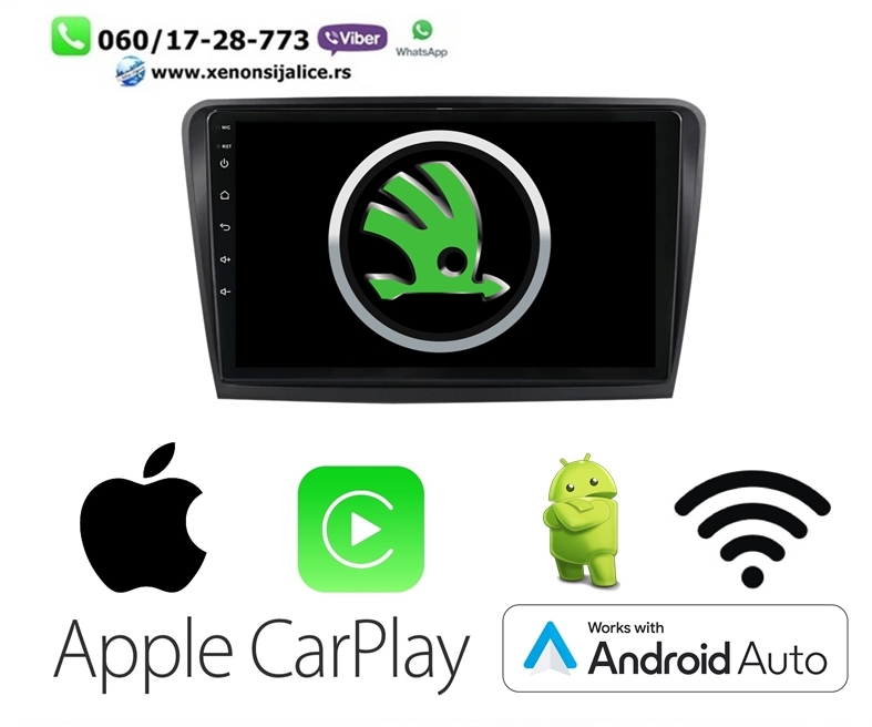 SKODA RAPID MULTIMEDIJA ANDROID,CAR PLAY NAVIGACIJA TOUCH SCREEN 10 INCA