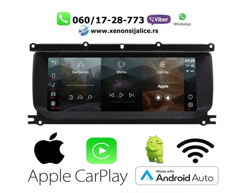 LAND ROVER RANGE ROVER EVOQUE MULTIMEDIJA ANDROID I CAR PLAY NAVIGACIJA TOUCH SCREEN 12 INCA