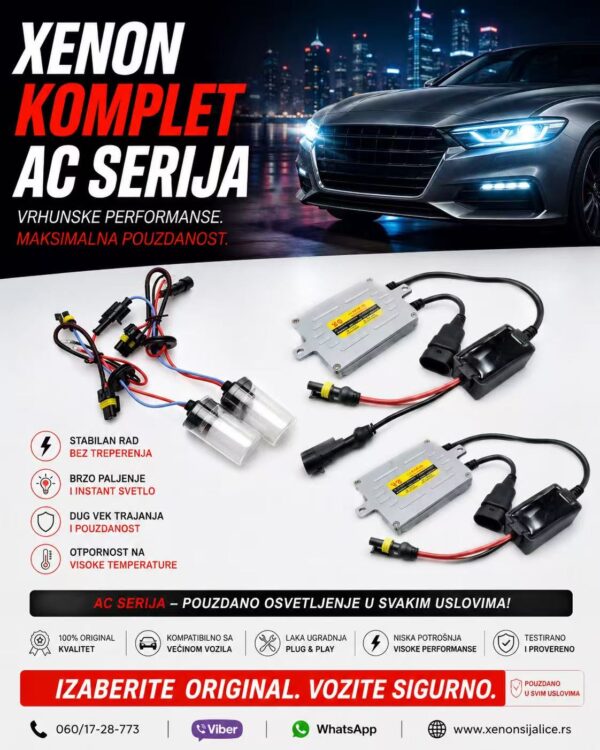 HB3 9005 XENON KOMPLET AC TEHNOLOGIJA