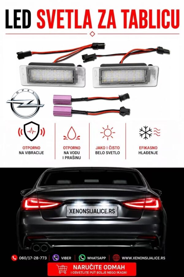 OPEL LED SVETLA ZA TABLICU MODEL 2 LAMPA MODUL ZA TABLICU