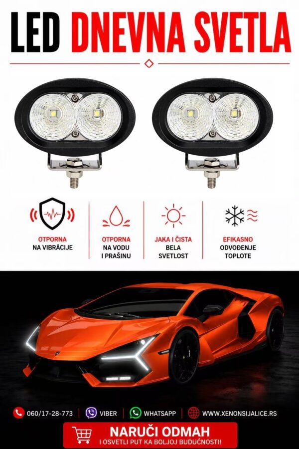 LED DNEVNA SVETLA UNIVERZALNA SET 2 KOMADA