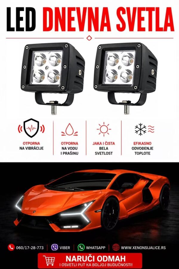 LED DNEVNA SVETLA UNIVERZALNA SET 2 KOMADA