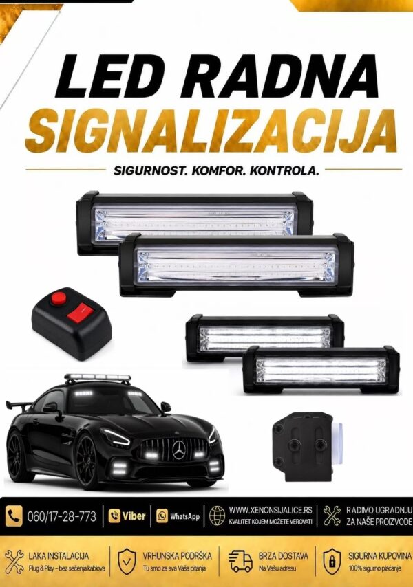 BLINKERI UGRADNI SET 16cm X 4cm BELI 12v/24v