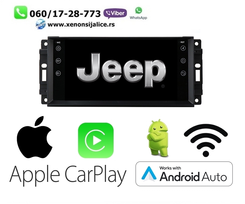 JEEP MULTIMEDIJA ANDROID,CAR PLAY NAVIGACIJA TOUCH SCREEN 7 INCA