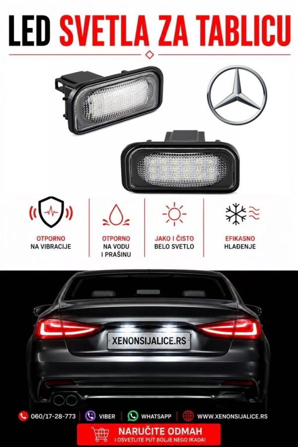 MERCEDES LED SVETLA ZA TABLICU MODEL 1 LAMPA MODUL ZA TABLICU