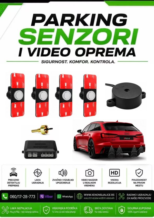 FABRICKI MODEL SIVI PARKING SENZORI ZA ZVUCNIM SIGNALOM