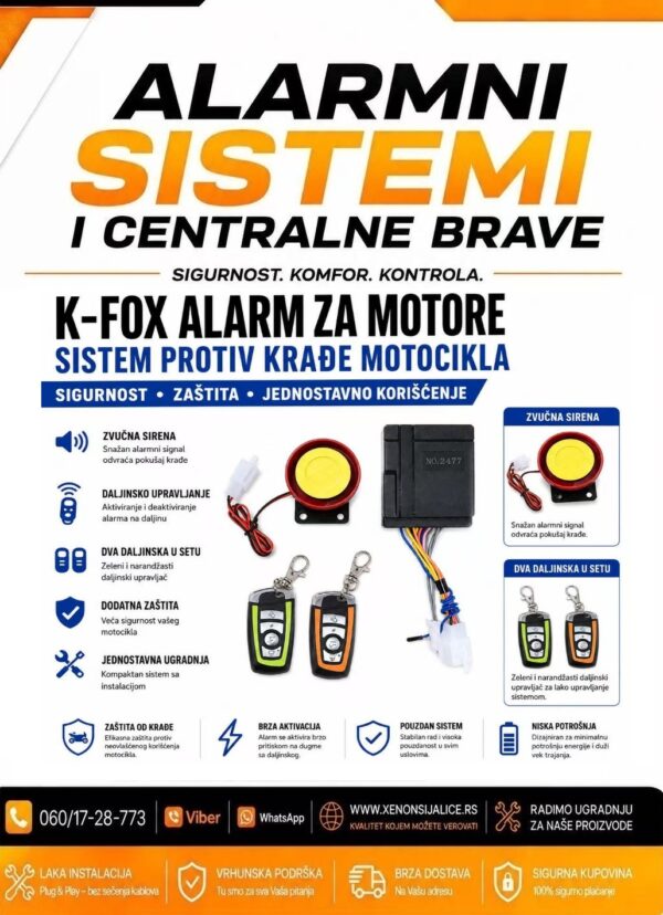 ALARM K-FOX ZA MOTORE