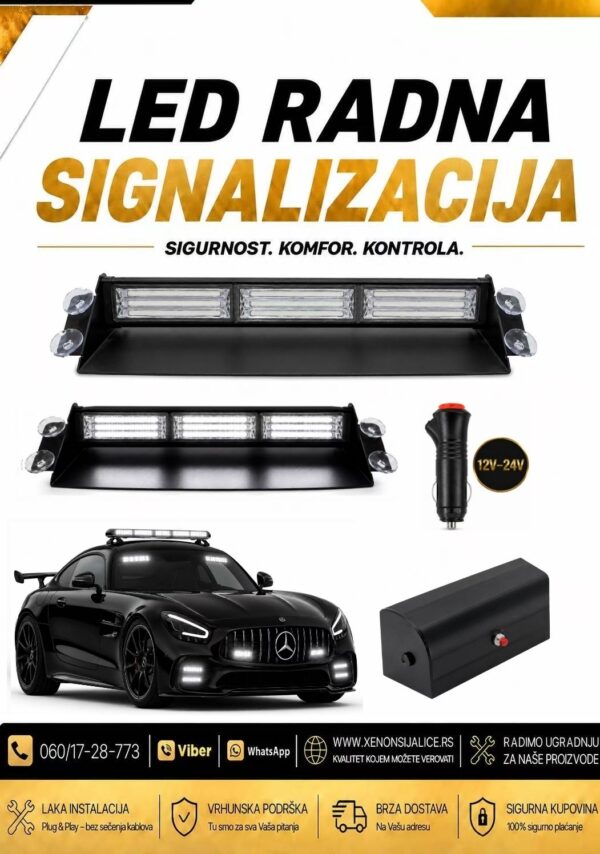BLINKERI UGRADNI SET 39cm X 7cm BELI 12v/24v