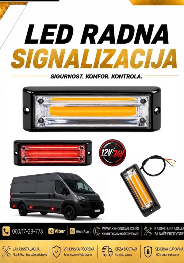 LED GABARIT CRVENI 13cm X 4cm 12v/24v