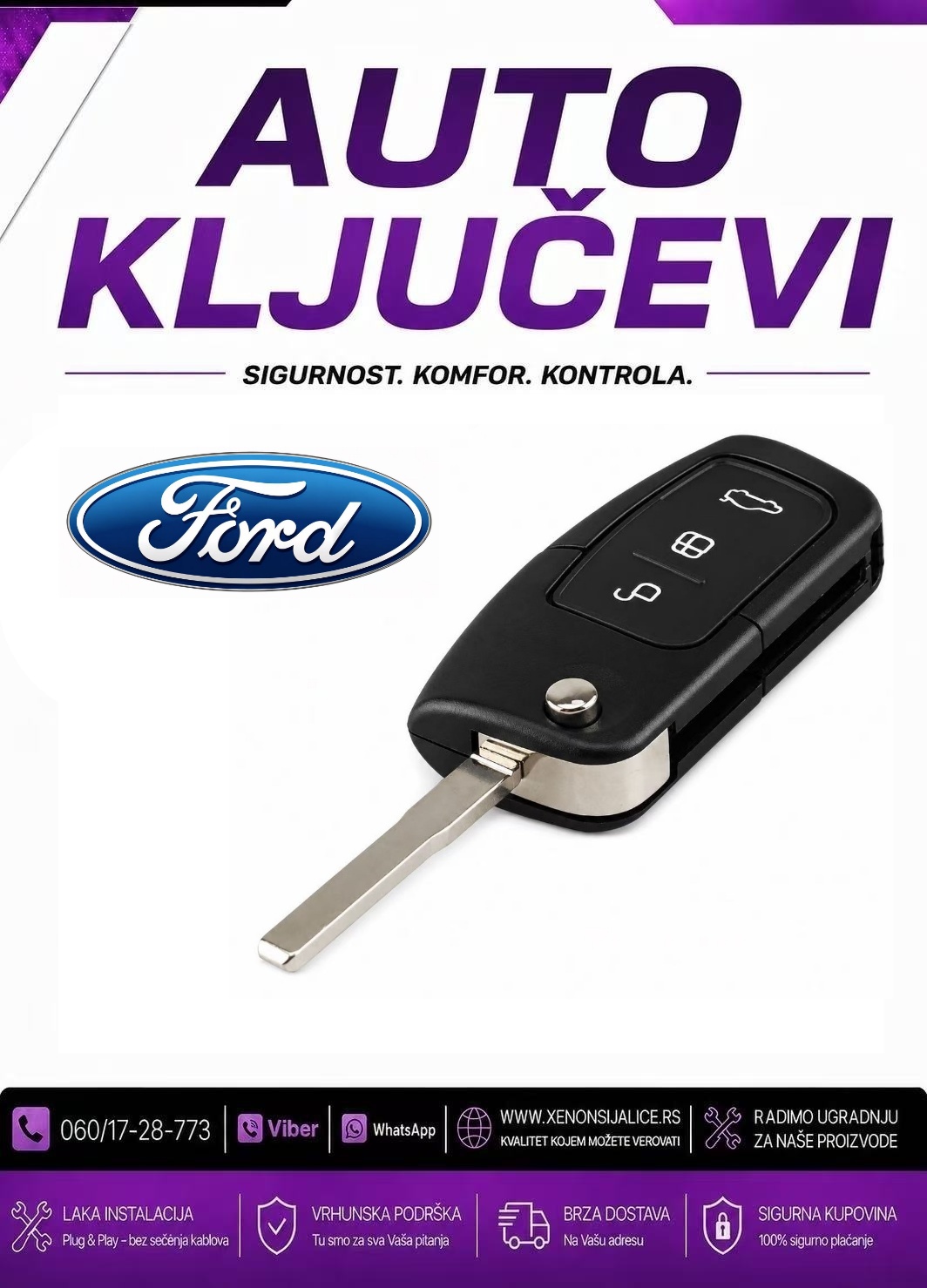 KLJUC FORD KUCISTE KLJUCA MODEL 3