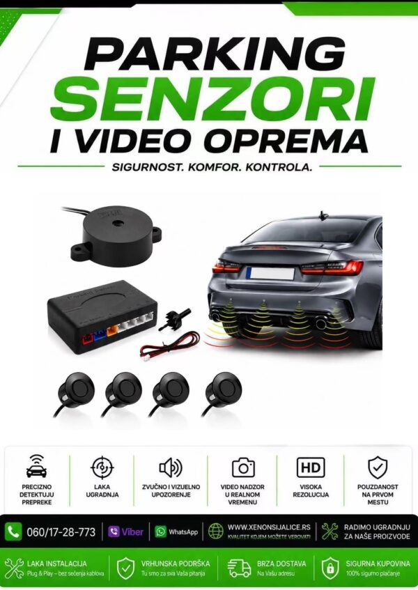 CRNI CLASIK PARKING SENZORI ZVUCNI SIGNAL