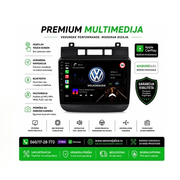 VW TOUAREG MULTIMEDIJA NAVIGACIJA TOUCH SCREEN 10 INCA ANDROID,CAR PLAY
