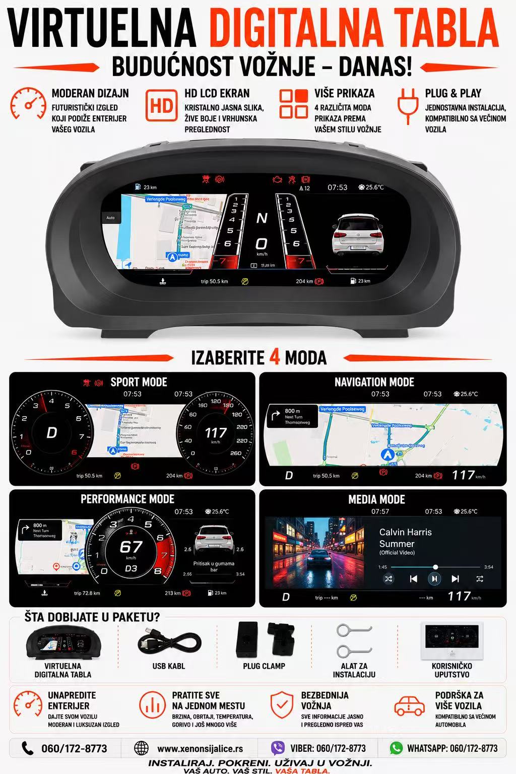 VIRTUELNA DIGITALNA TABLA VW GOLF 6