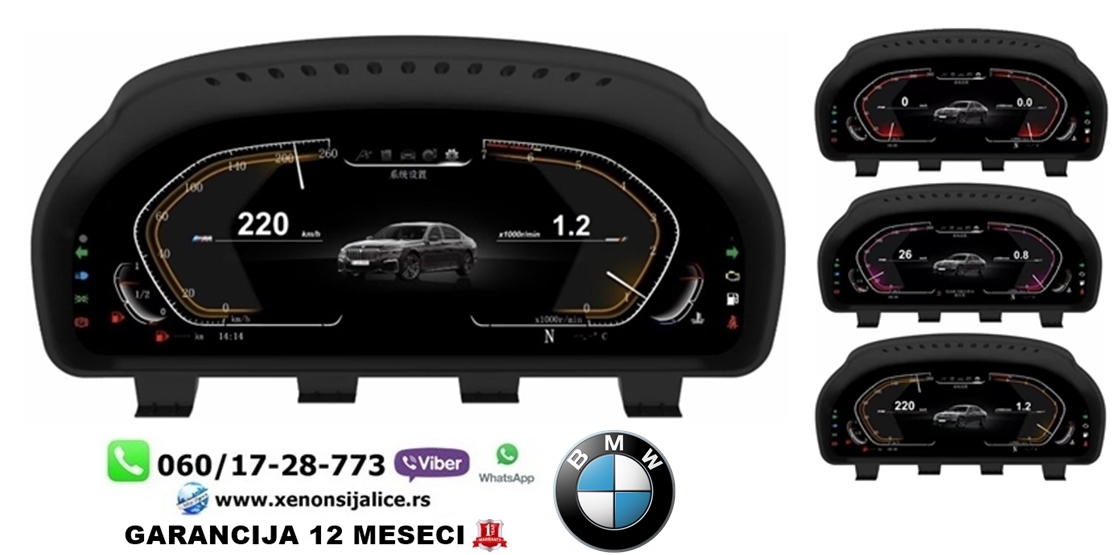 VIRTUELNA DIGITALNA TABLA BMW PROGRAM 1,2,3,4,5,6,X1,X3,X4,X5,X6