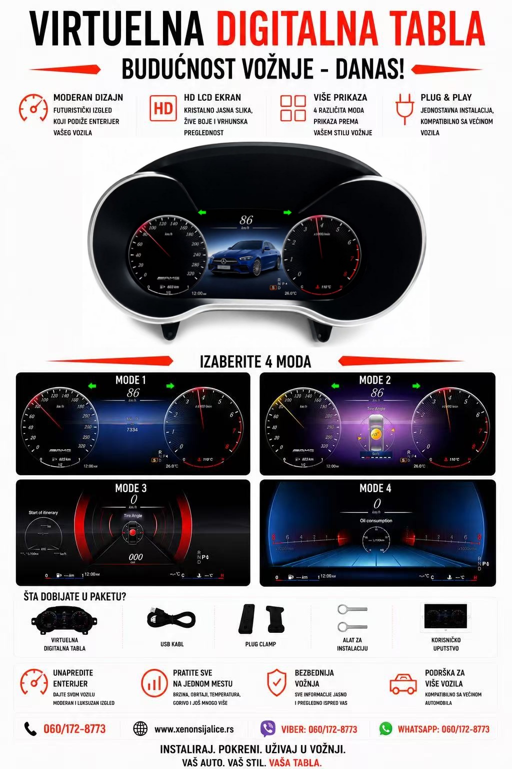 VIRTUELNA DIGITALNA TABLA MERCEDES GLC