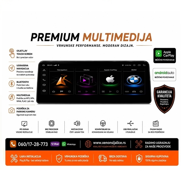 BMW X1 E84 ANDROID I CAR PLAY MULTIMEDIJA NAVIGACIJA TOUCH SCREEN 12 INCA