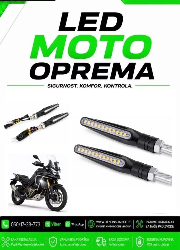 LED MIGAVCI ZA MOTORE UNIVERZALNI SET 9CM X 2CM