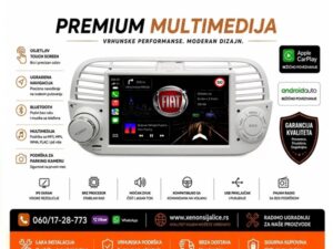 FIAT 500 MULTIMEDIJA ANDROID,CAR PLAY NAVIGACIJA TOUCH SCREEN 7 INCA