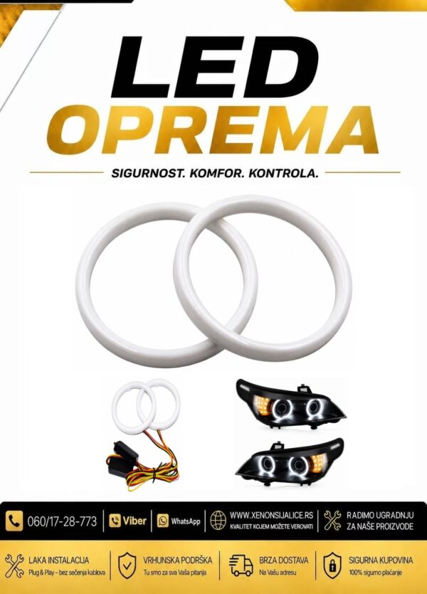 LED PRSTENOVI ZA NAKNADNU UGRADNJU MODEL COTON (80mm,90mm,100mm,110mm,120mm)