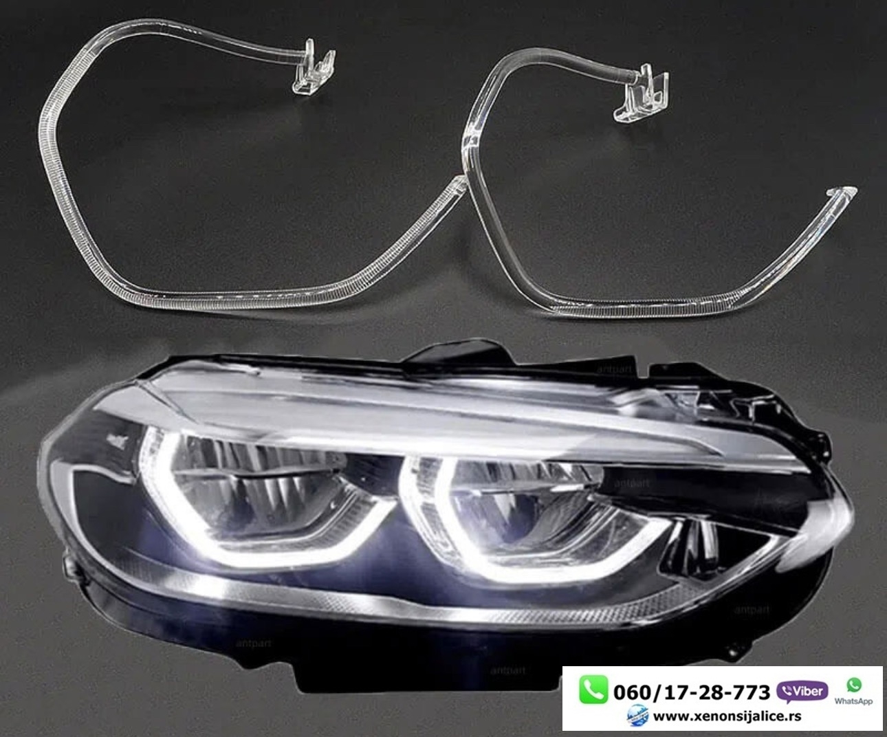 LED DNEVNO SVETLO FABRICKI MODEL U FARU LED PRSTENOVI BMW 1 F52