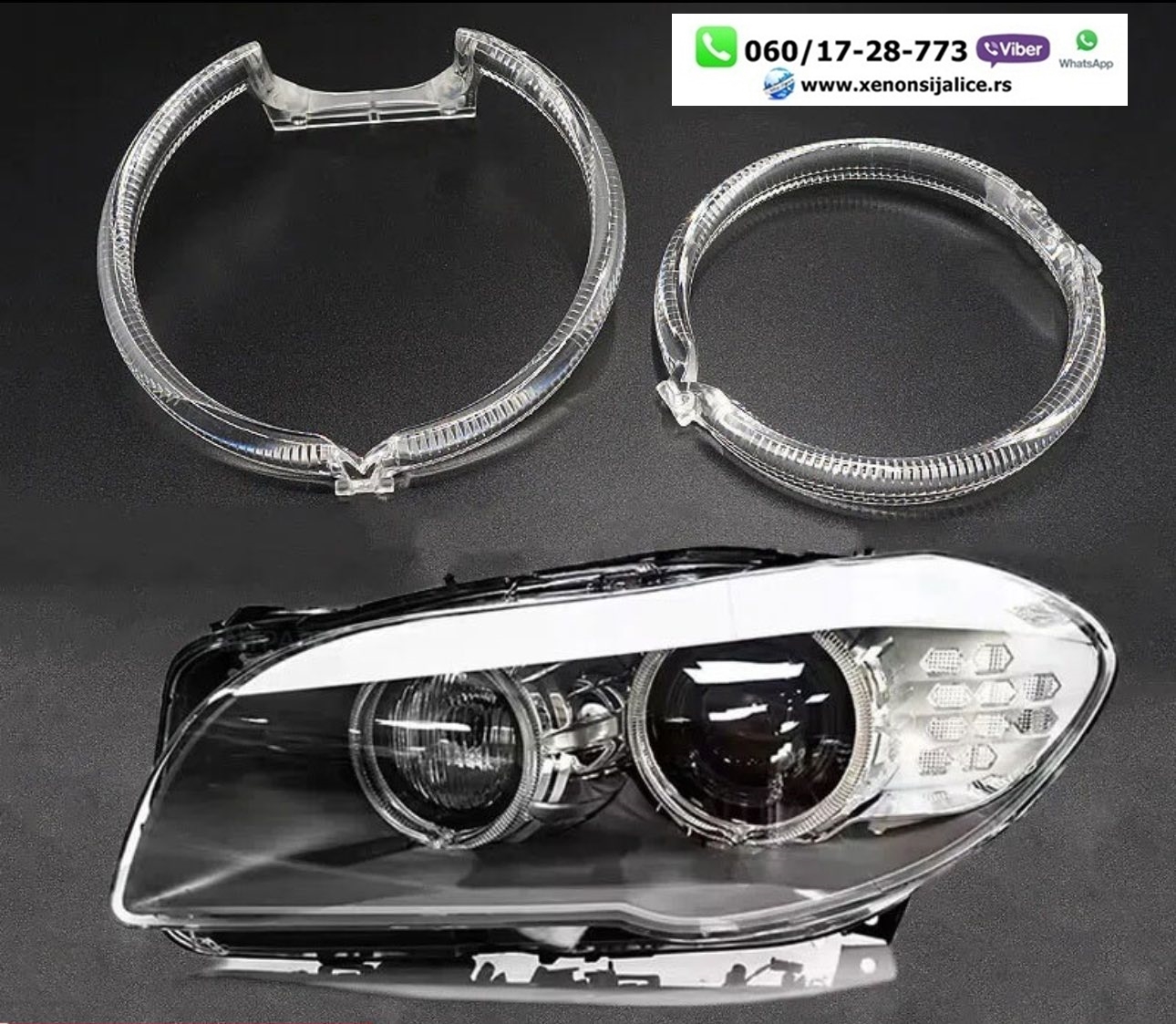 LED DNEVNO SVETLO FABRICKI MODEL U FARU LED PRSTENOVI BMW 5 F10