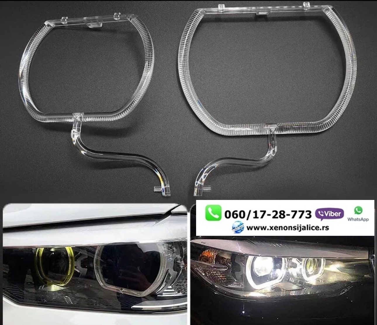 LED DNEVNO SVETLO FABRICKI MODEL U FARU LED PRSTENOVI BMW 5 G30 XENON