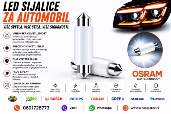 41MM,C5W,FESTOON,SULFIDNE LED SIJALICE CAN BUS OSRAM