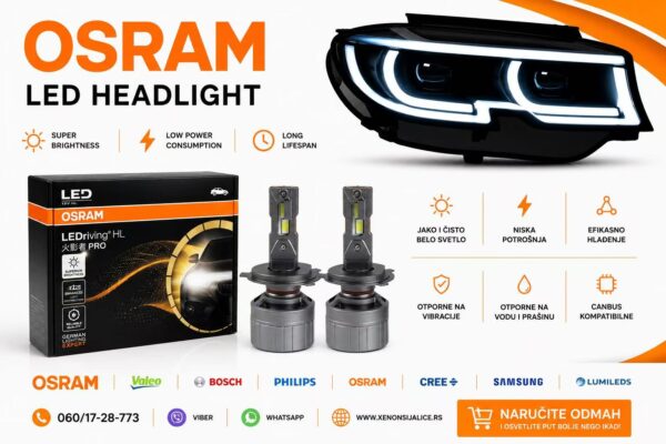 H4 LED SIJALICE OSRAM 12000 LUMENA CAN BUS 12V-24V