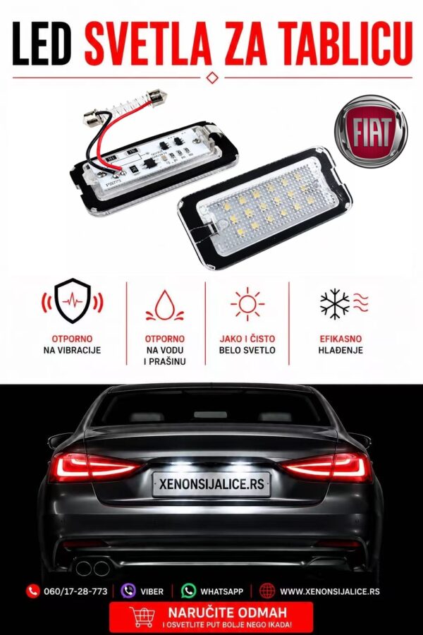 FIAT LED SVETLA ZA TABLICU MODEL 2 LAMPA MODUL ZA TABLICU