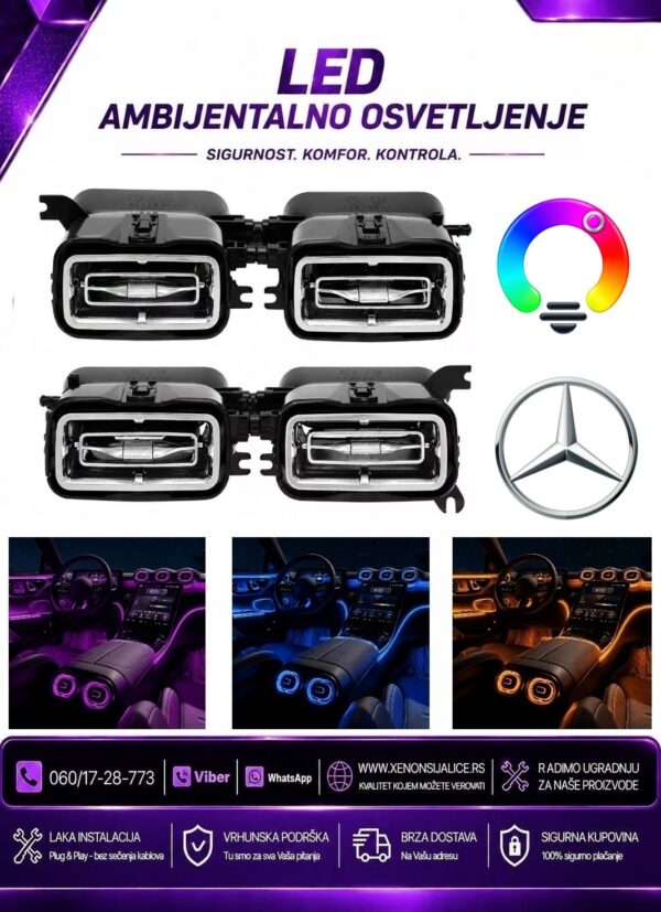 LED AMBIJENTALNO OSVETLJENJE MERCEDES GLE