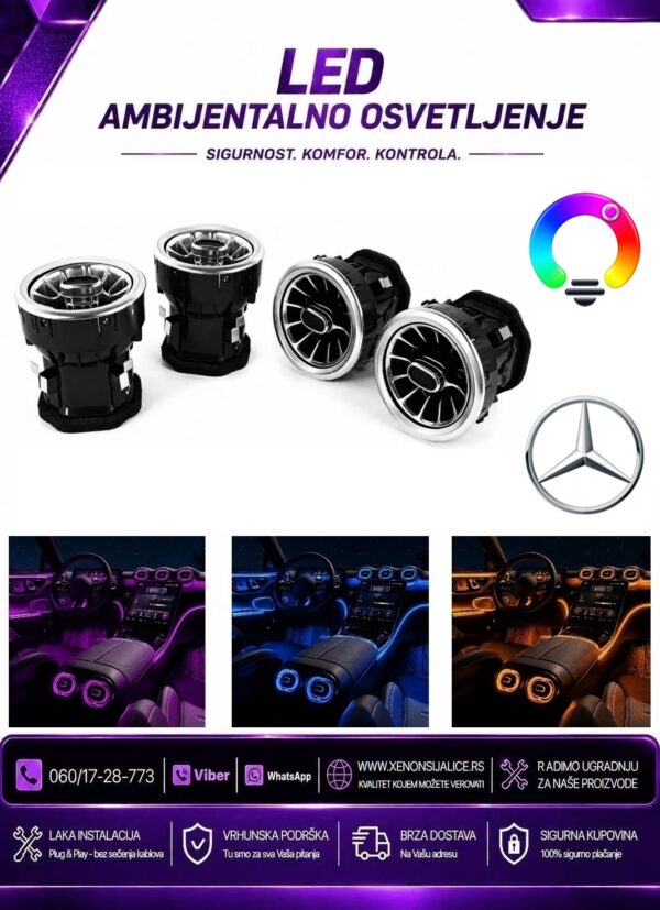 LED AMBIJENTALNO OSVETLJENJE MERCEDES V KLASA W447