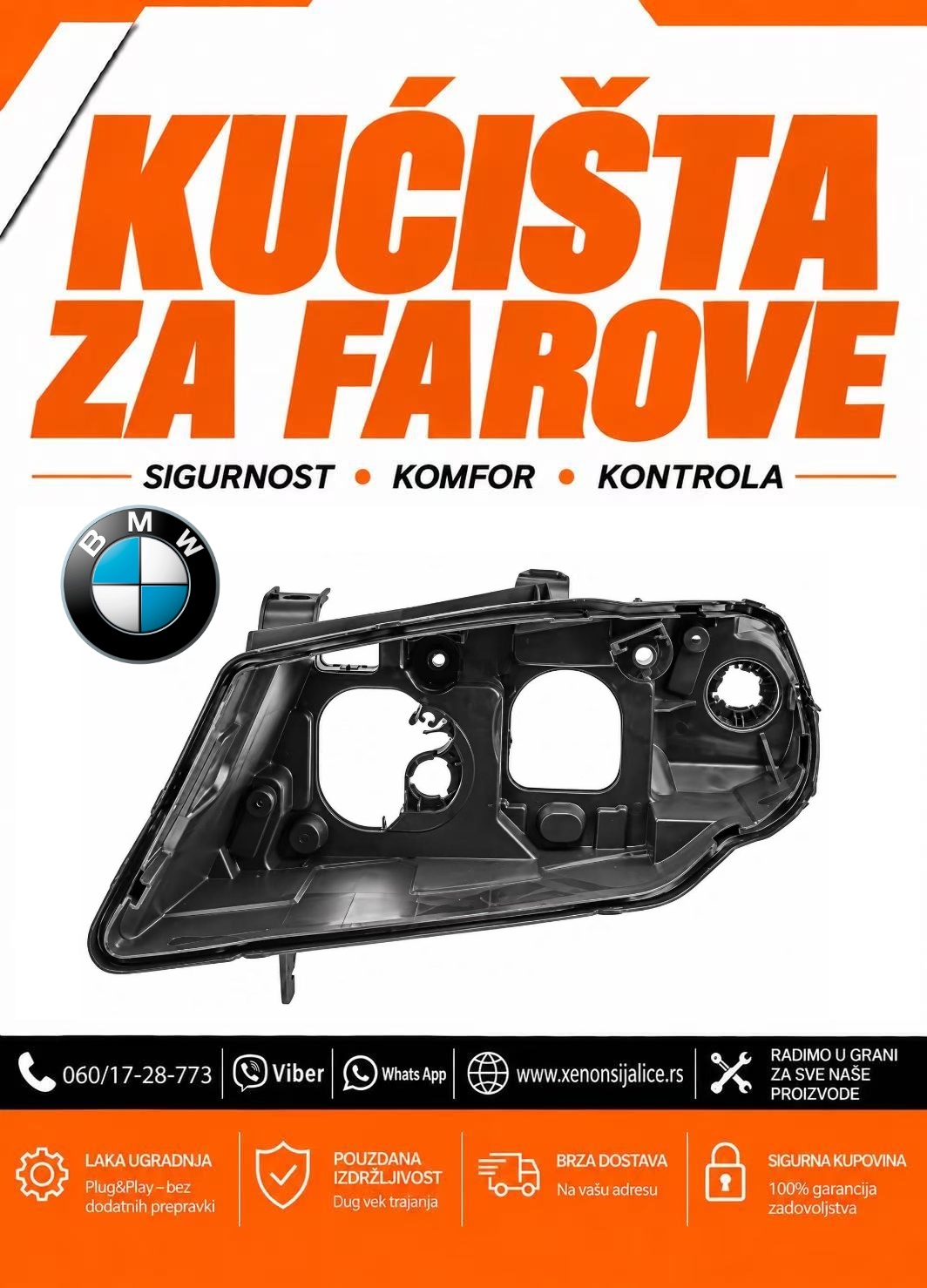 KUCISTE FARA BMW 3 E90 04-07 XENON