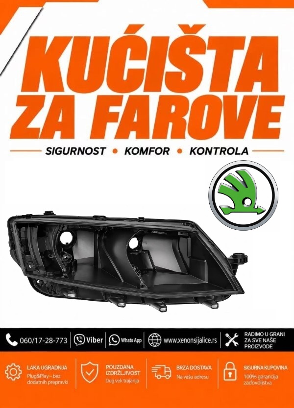 KUCISTE FARA SKODA OCTAVIA 13-16 XENON