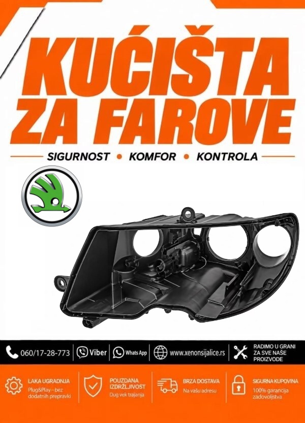 KUCISTE FARA SKODA SUPERB 08-13 XENON