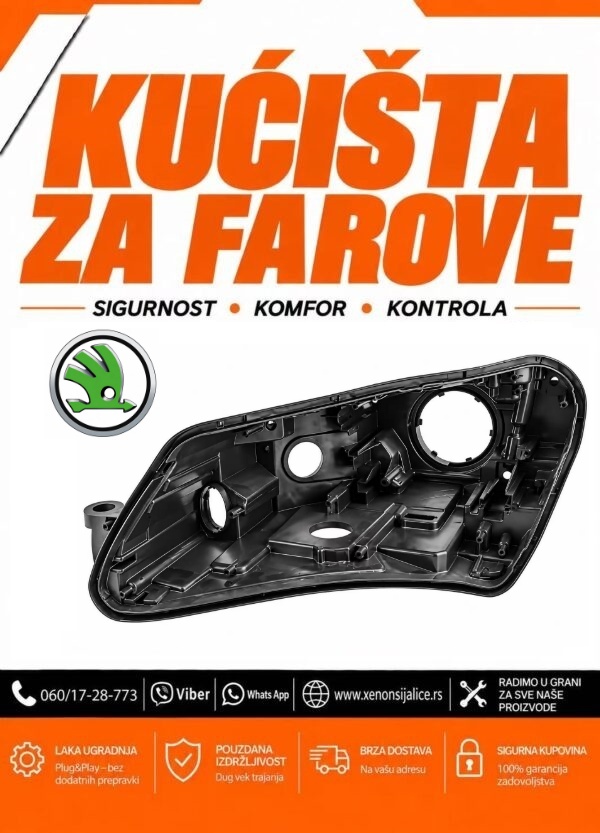 KUCISTE FARA SKODA SUPERB 15-19 XENON
