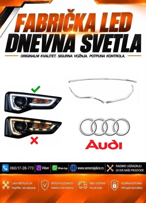 LED DNEVNO SVETLO FABRICKI MODEL U FARU AUDI A5 12-16 XENON