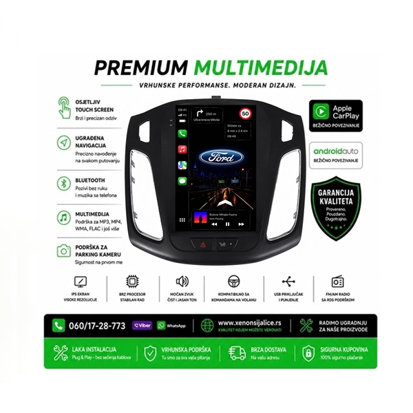 FORD KUGA MULTIMEDIJA ANDROID,CAR PLAY NAVIGACIJA TOUCH SCREEN 10 INCA TESLA STYLE