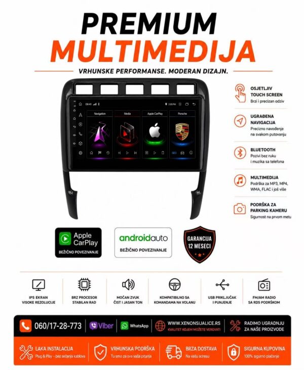 PORSCHE CAYENNE MULTIMEDIJA NAVIGACIJA TOUCH SCREEN 10 INCA ANDROID,CAR PLAY