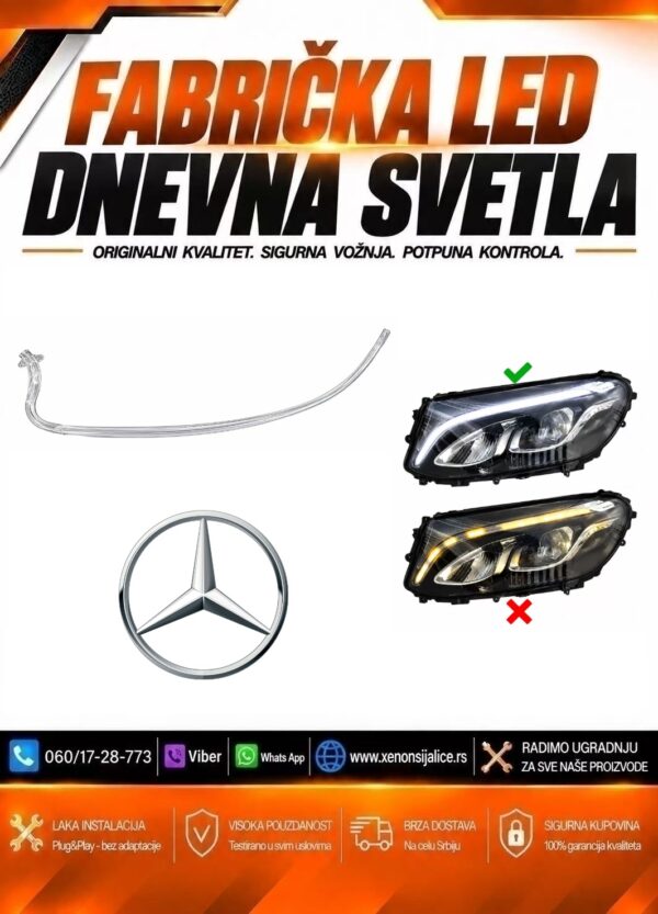 LED DNEVNO SVETLO FABRICKI MODEL U FARU MERCEDES GLC 15-19 LED