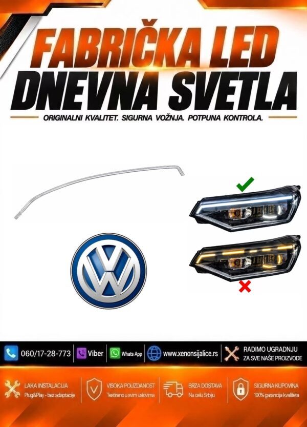 LED DNEVNO SVETLO FABRICKI MODEL U FARU VW PASSAT B8,5 20-23 LED