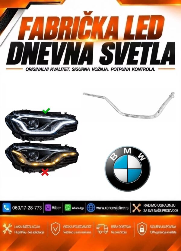 LED DNEVNO SVETLO FABRICKI MODEL U FARU LED PRSTENOVI BMW M2 20-26 LED