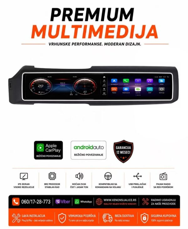 LAND ROVER RANGE ROVER SPORT MULTIMEDIJA ANDROID I CAR PLAY NAVIGACIJA TOUCH SCREEN 12 INCA