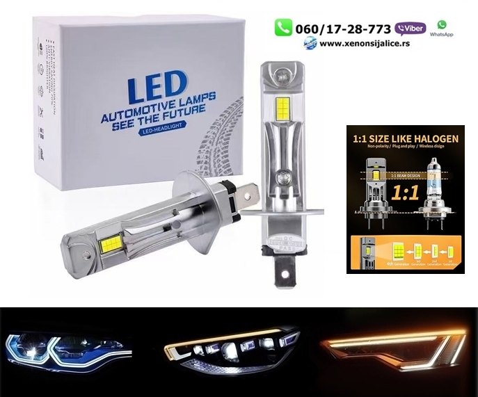 H1 LED SIJALICE PRO 6000 LUMENA CAN BUS 12V-24V