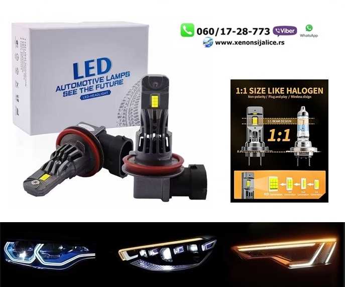 H8 LED SIJALICE PRO 6000 LUMENA CAN BUS 12V-24V