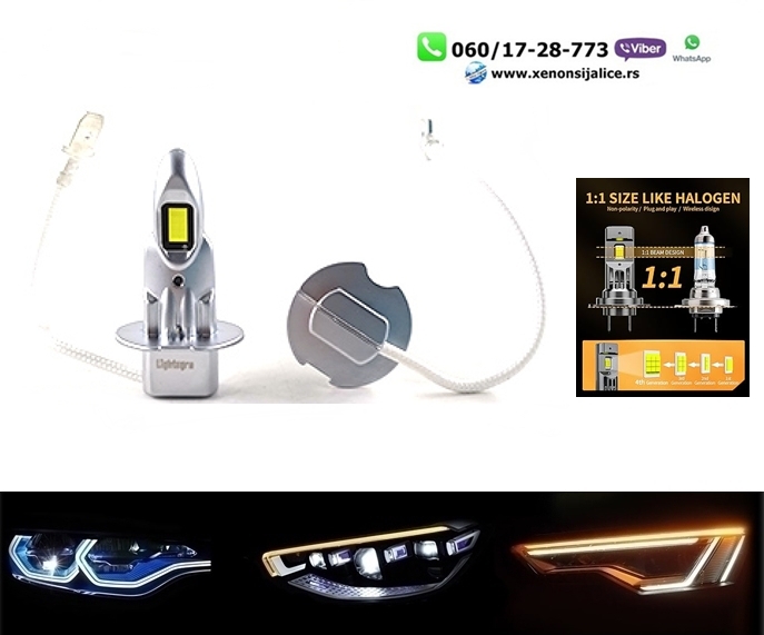 H3 LED SIJALICE PRO 6000 LUMENA CAN BUS 12V-24V