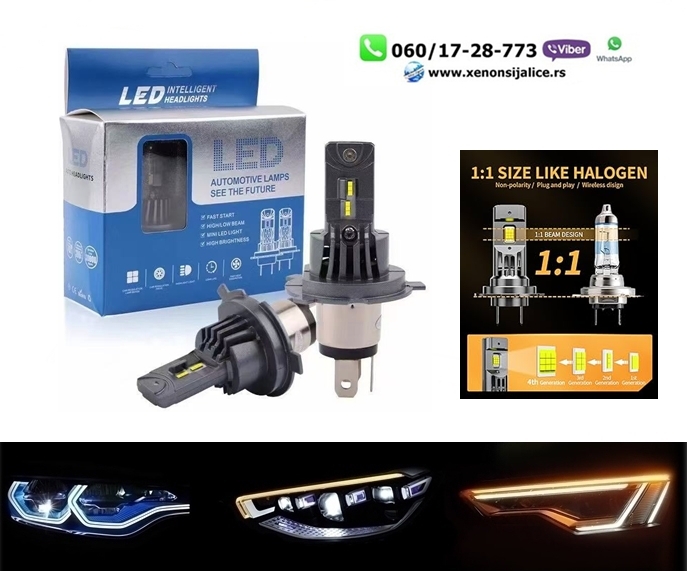 H4 LED SIJALICE PRO 6000 LUMENA CAN BUS 12V-24V
