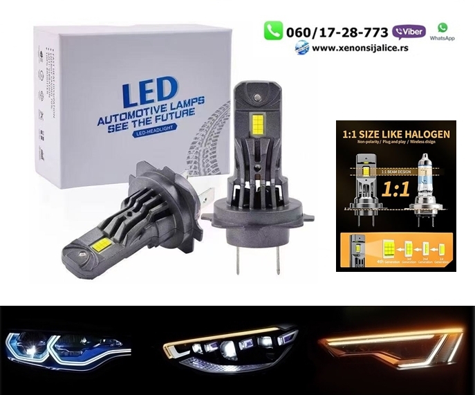 H7 LED SIJALICE PRO 6000 LUMENA CAN BUS 12V-24V