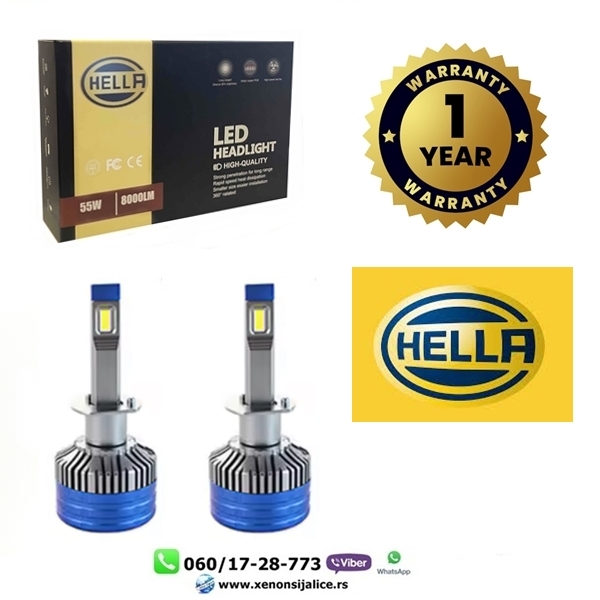 H1 LED SIJALICE HELLA 10000 LUMENA ULTRA CAN BUS 12V-24V