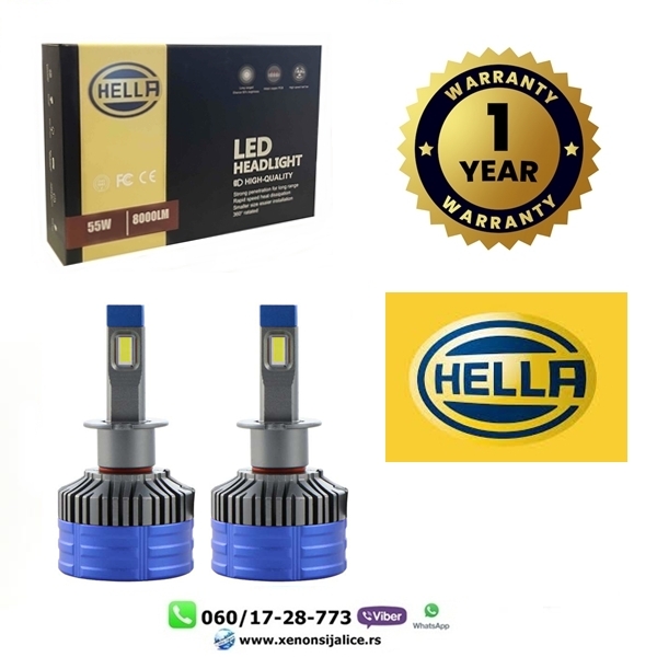 H3 LED SIJALICE HELLA 10000 LUMENA ULTRA CAN BUS 12V-24V